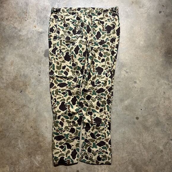 Vintage 70s Unbranded Camo Fatigue Hunting Pants 38x30 - Picture 3 of 4